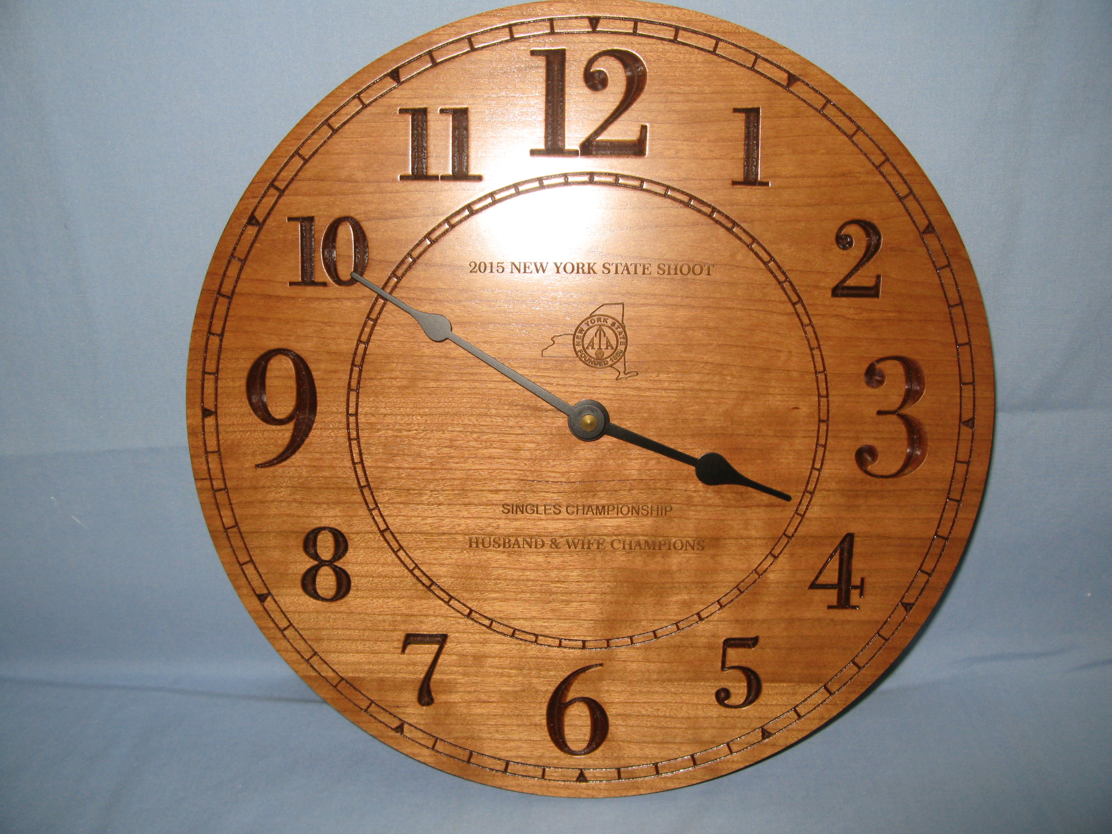 CHERRY WOOD CLOCK (ZBIA03) All American Woodworking &amp; Awards